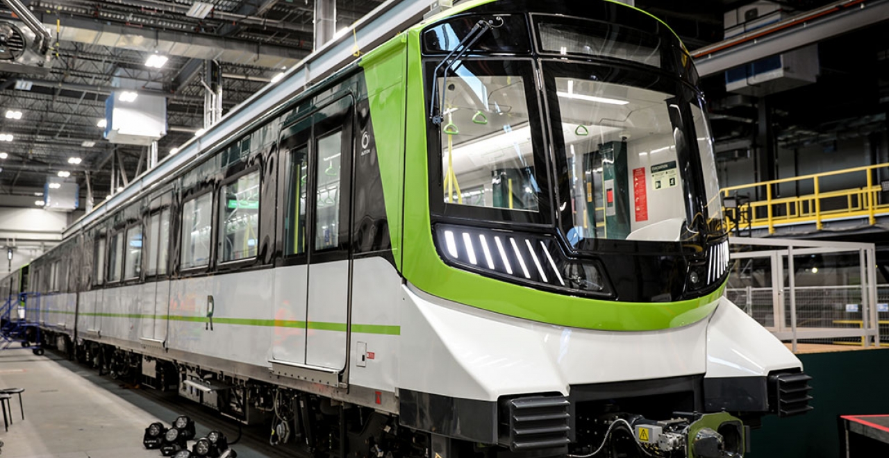 Unveiling of the first REM car in Brossard on November 16, 2020