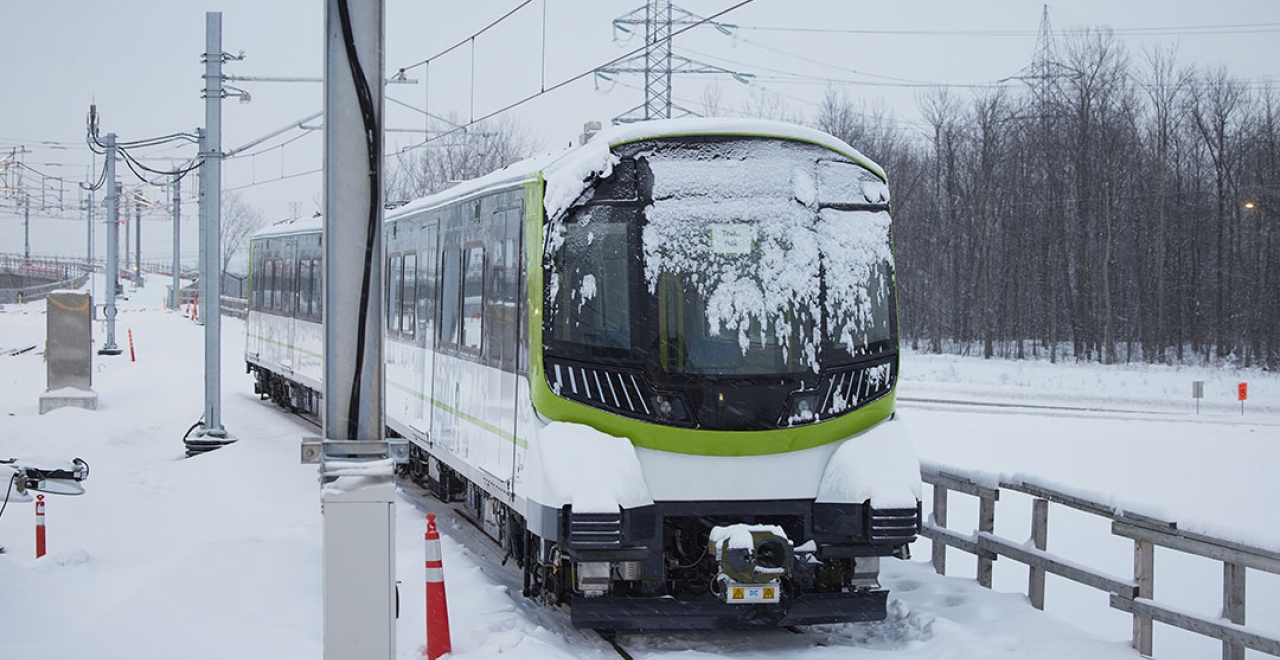 Dynamic tests on the South Shore of Montreal in January 2021 © Alstom / C. Fleury