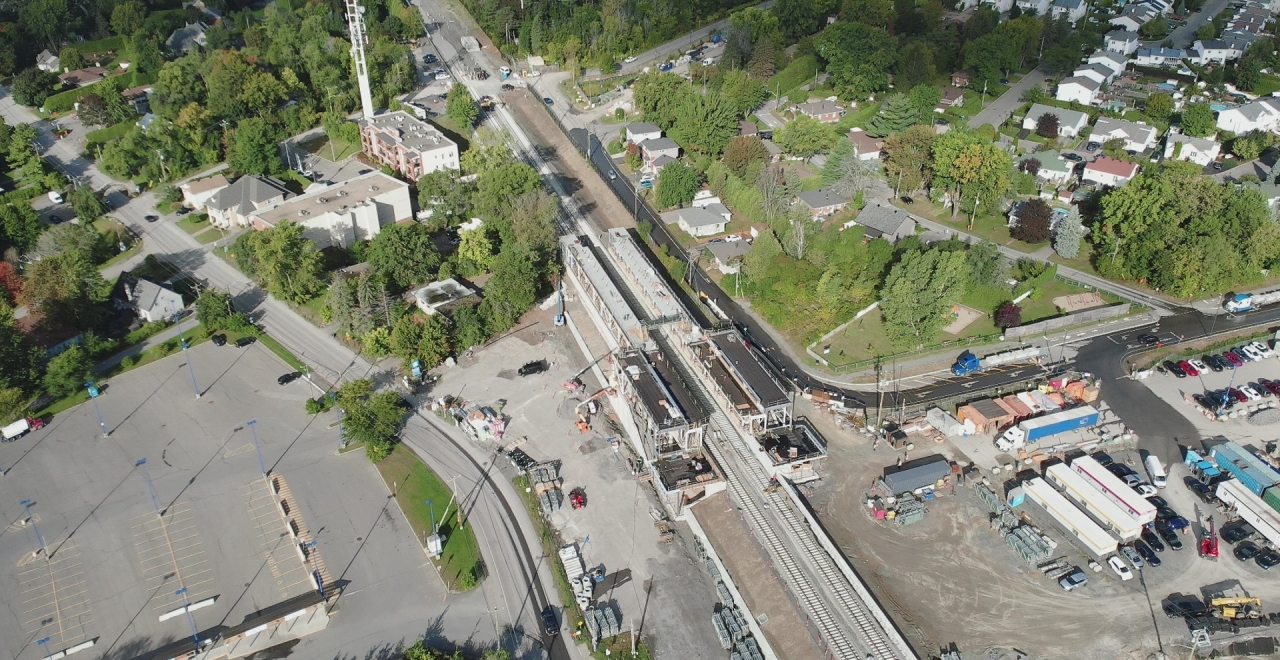 Aerial view of the station (fall 2022)