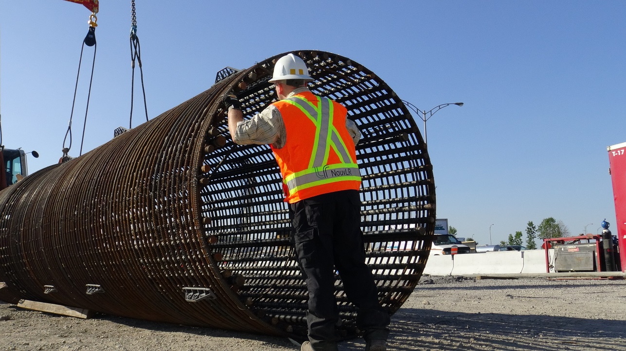 L'armature du caisson numéro 5 est prête à être installée