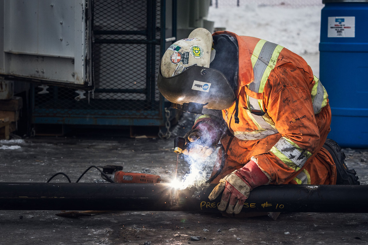 Soudeur au chantier Technoparc