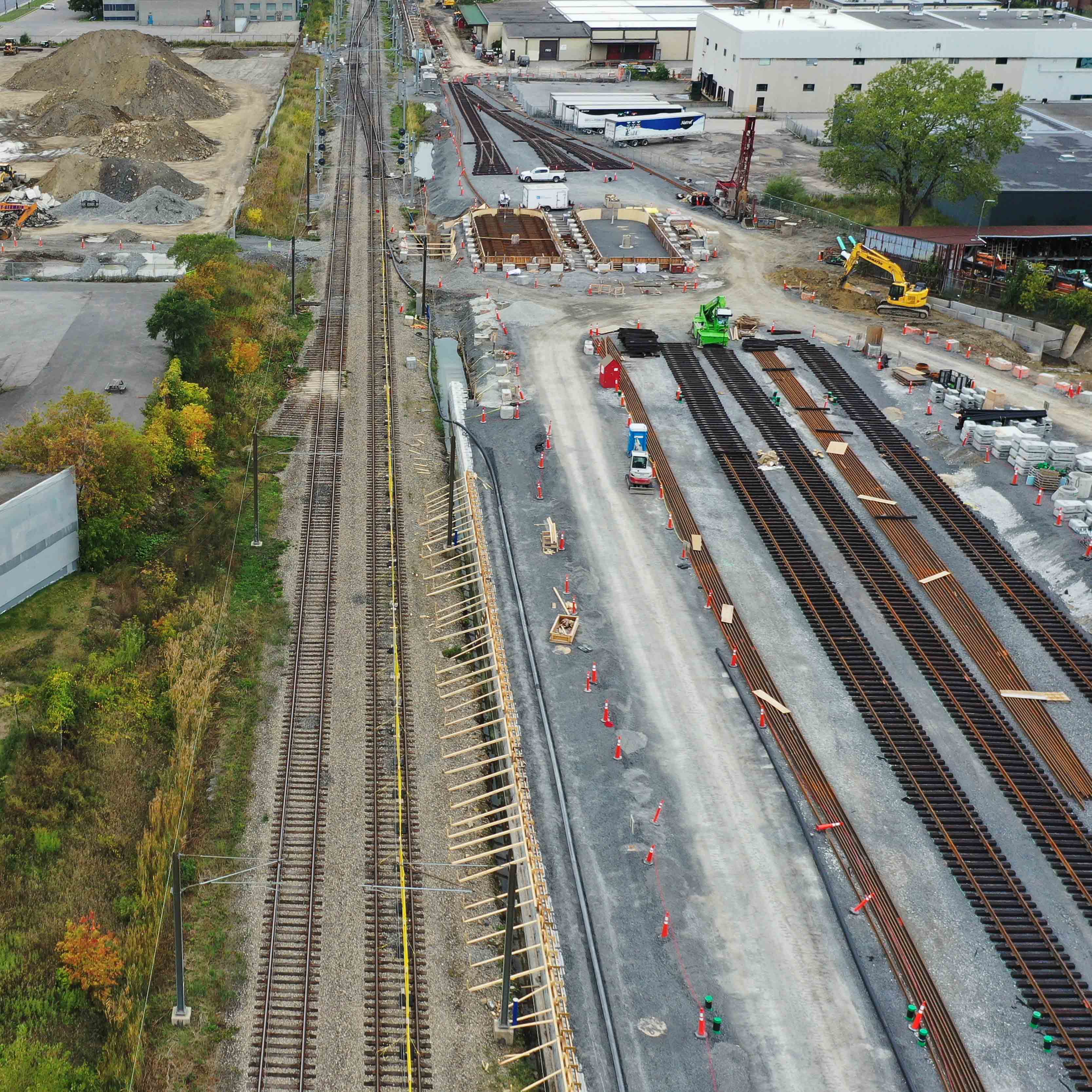 Progress of work on the site of the future Côte-de-Liesse station (November 2019)