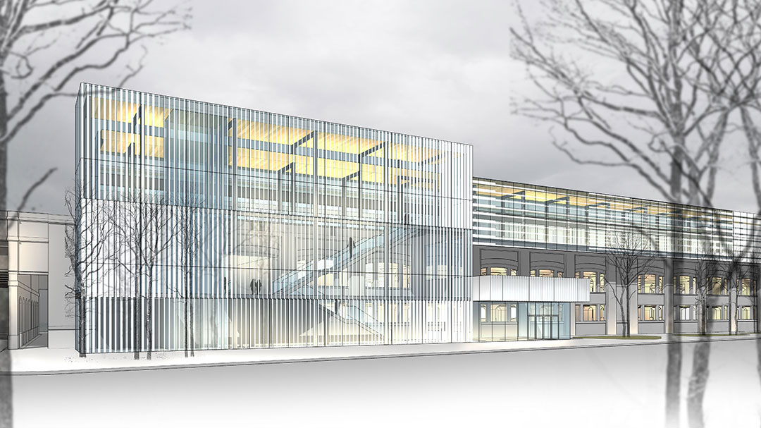 Architectural rendering of the REM Griffintown-Bernard-Landry station