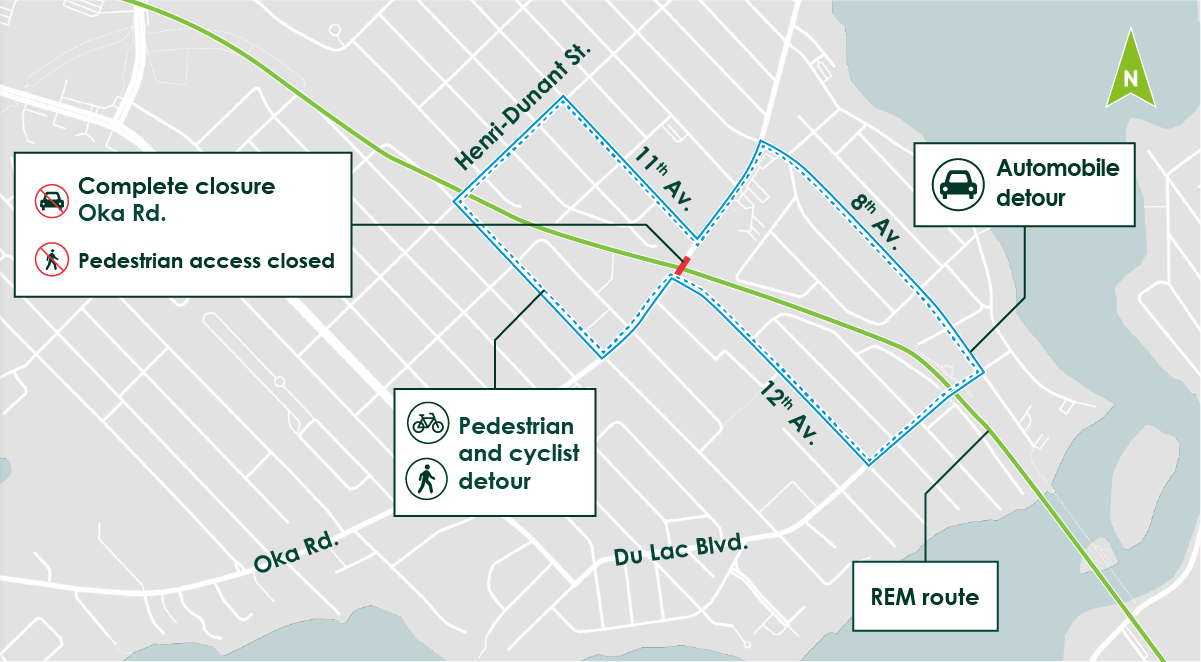 Maps illustrating available detours 