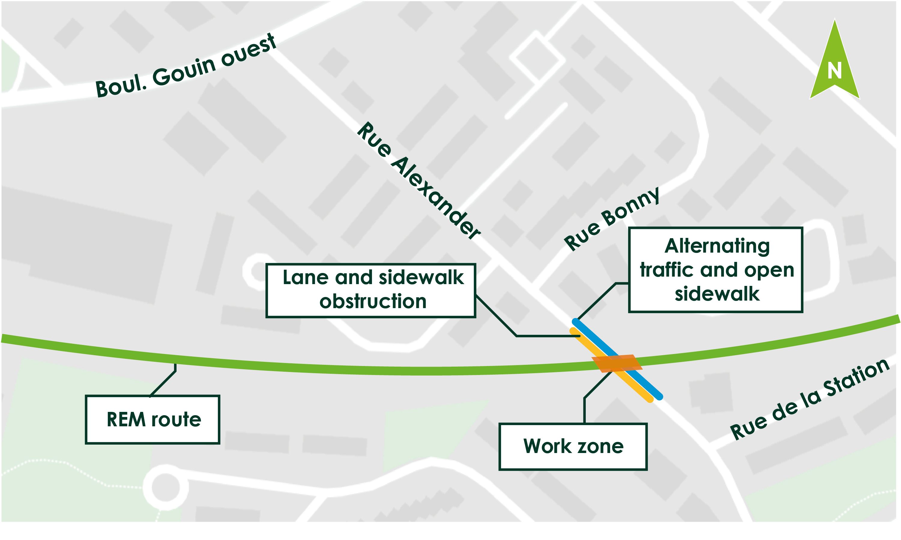 Partial closure of Alexander Street 