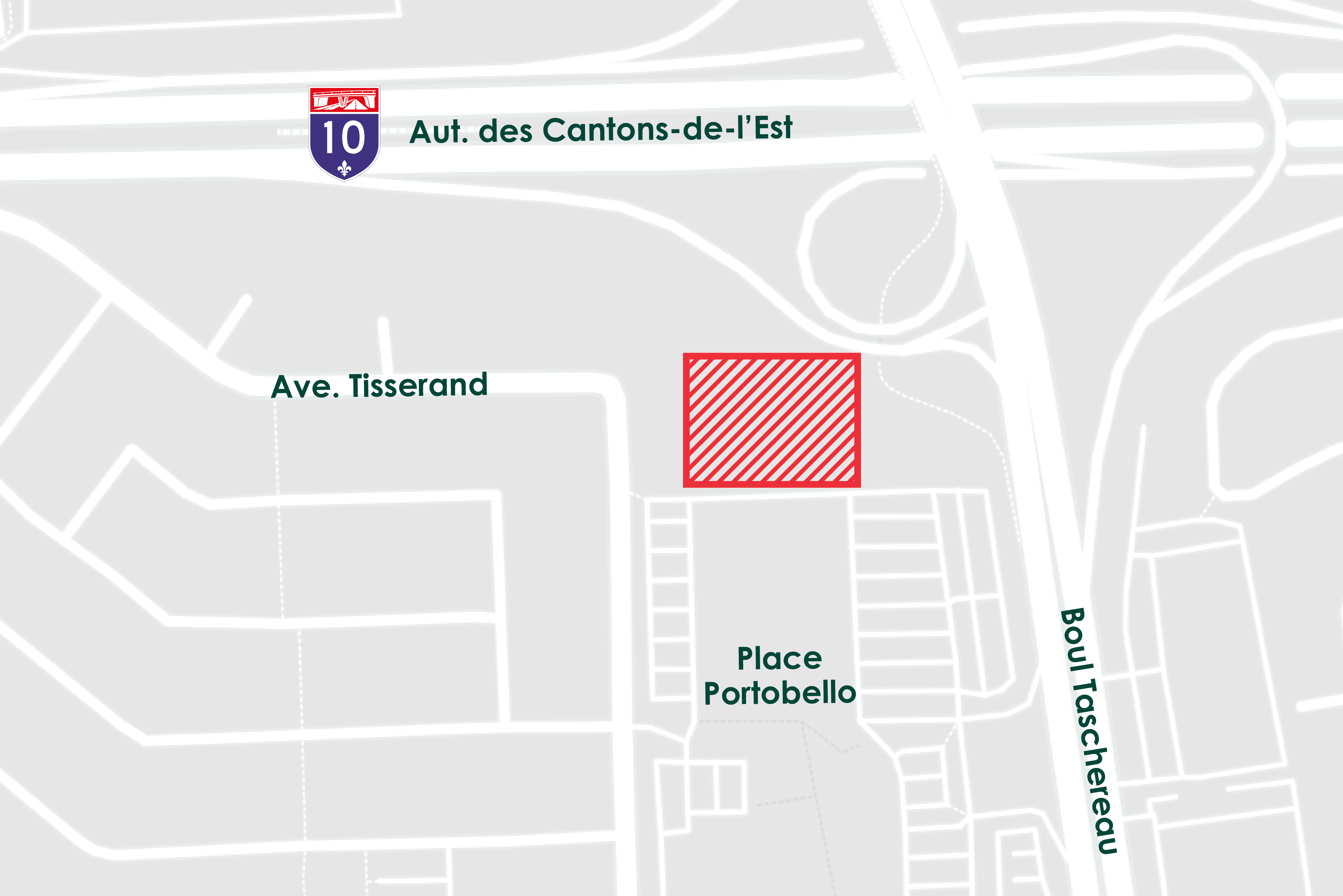 Carte de la zone du site d'entreposage près de la Place Portobello
