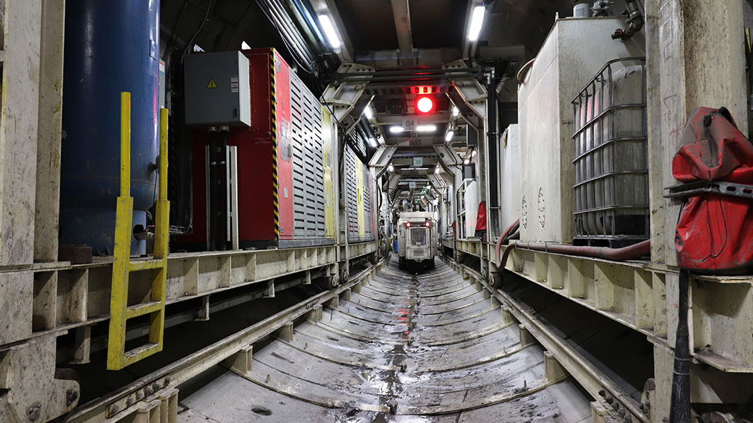 Inside the TBM.