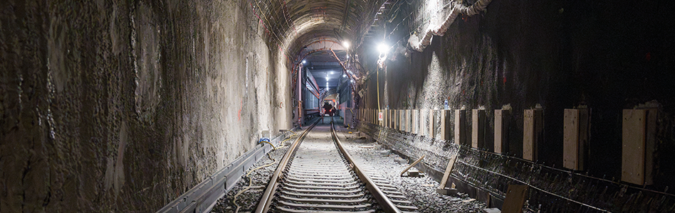 Image de l'intérieur du tunnel Mont-Royal
