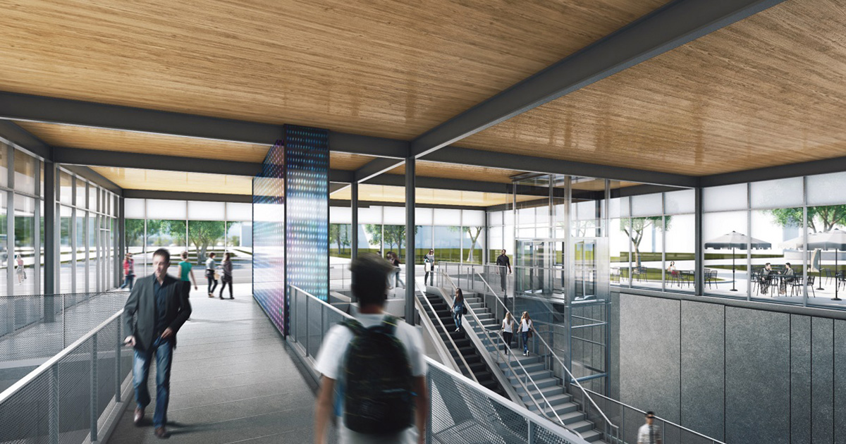 Rendering of Marie-Curie station