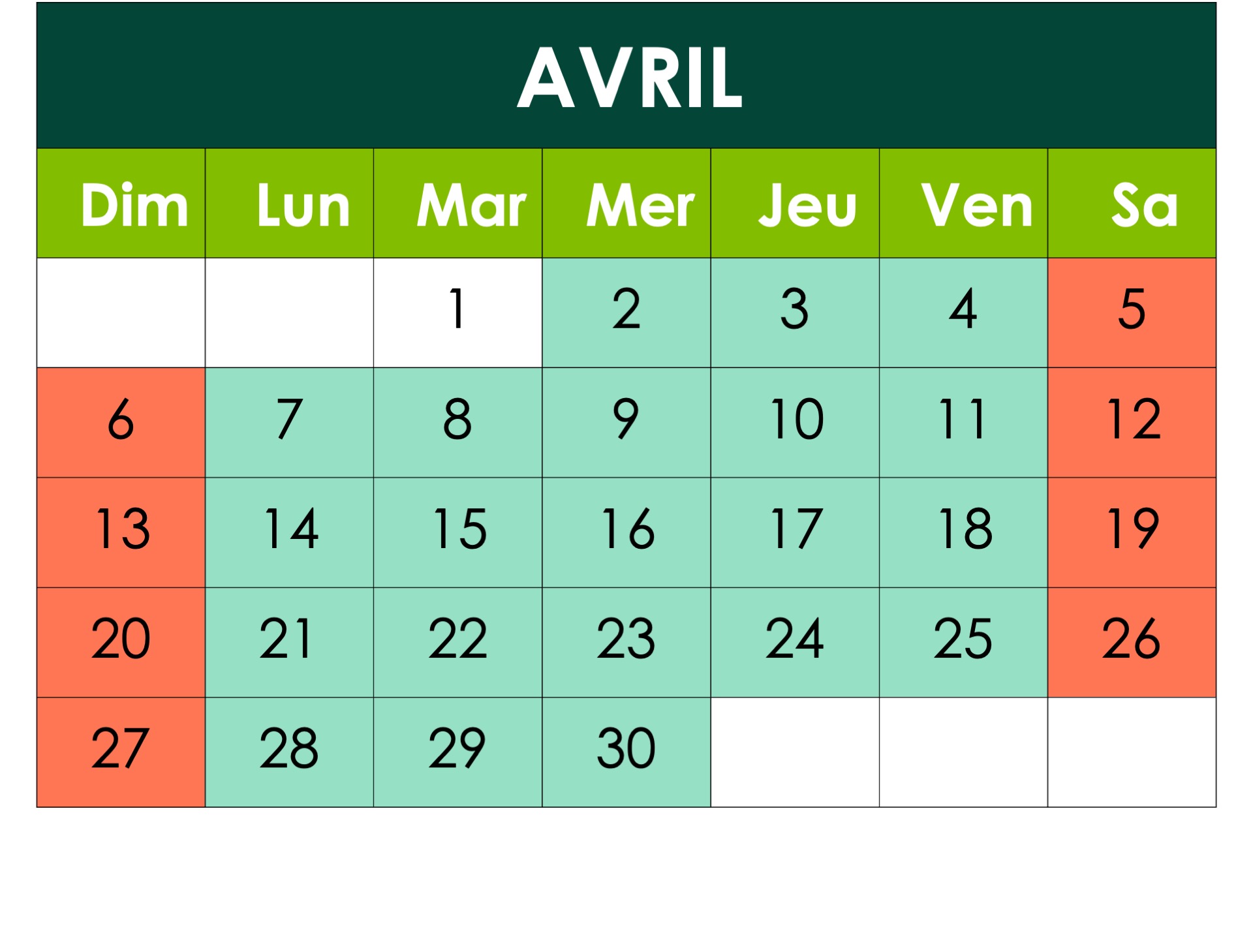 Calendrier des interruptions de service planifiées en avril 2025