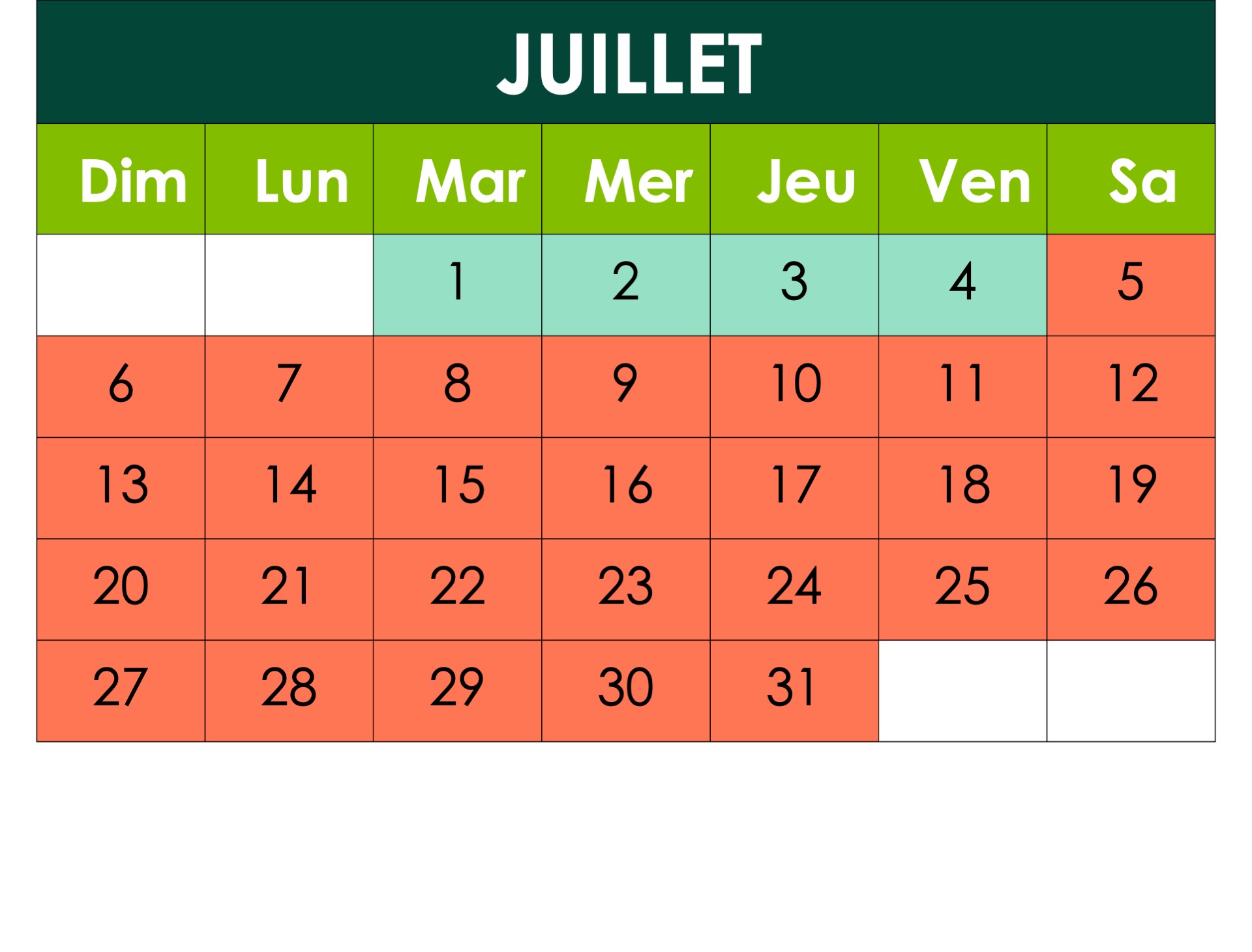  Calendrier des interruptions de service planifiées en juillet 2025