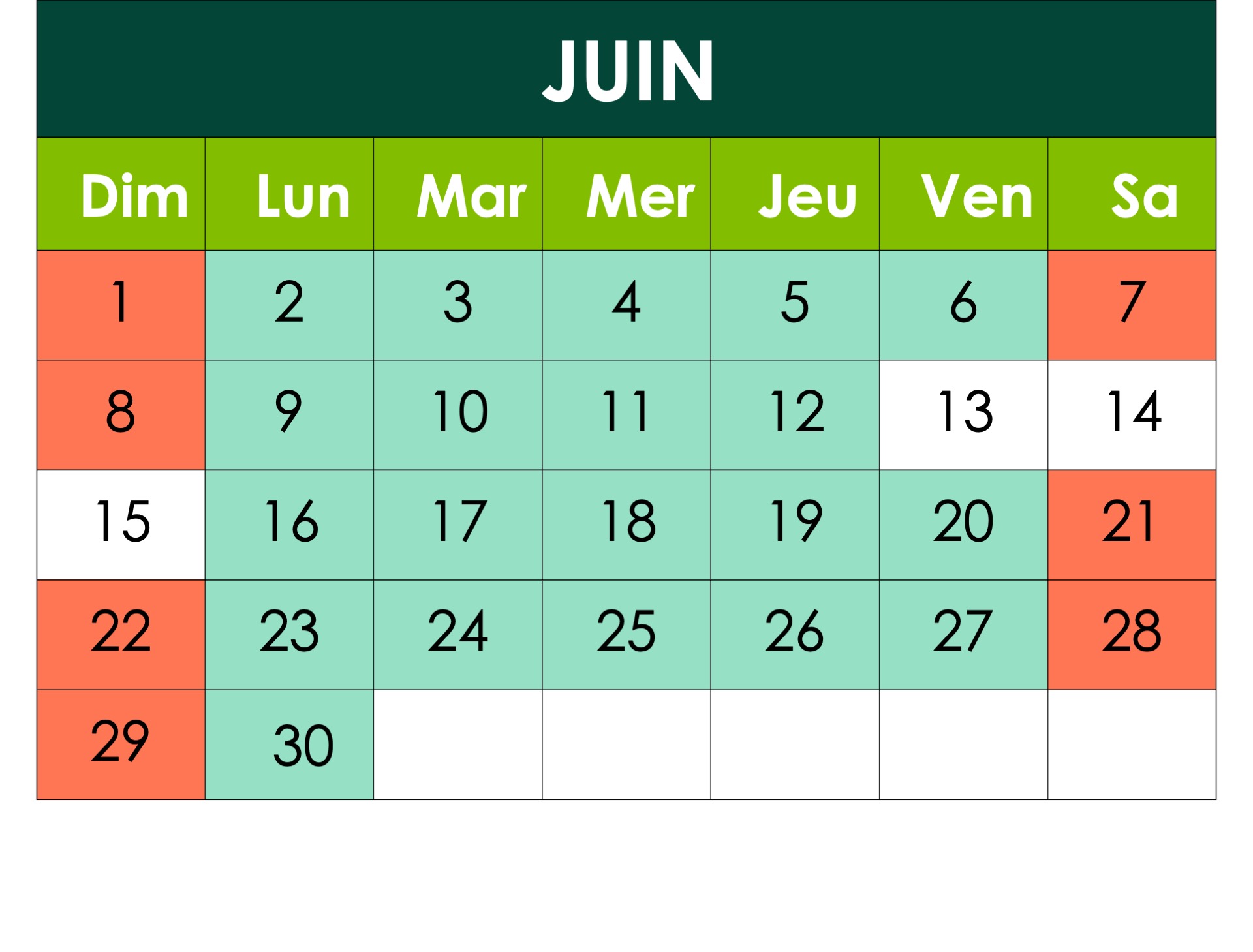 Calendrier des interruptions de service planifiées en juin 2025