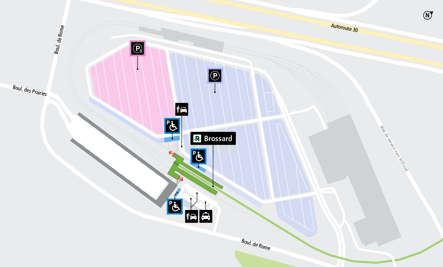 Carte d'accès station Brossard en auto
