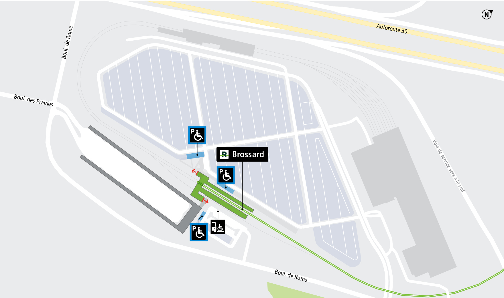 Carte d'accès station Brossard en transport adapté