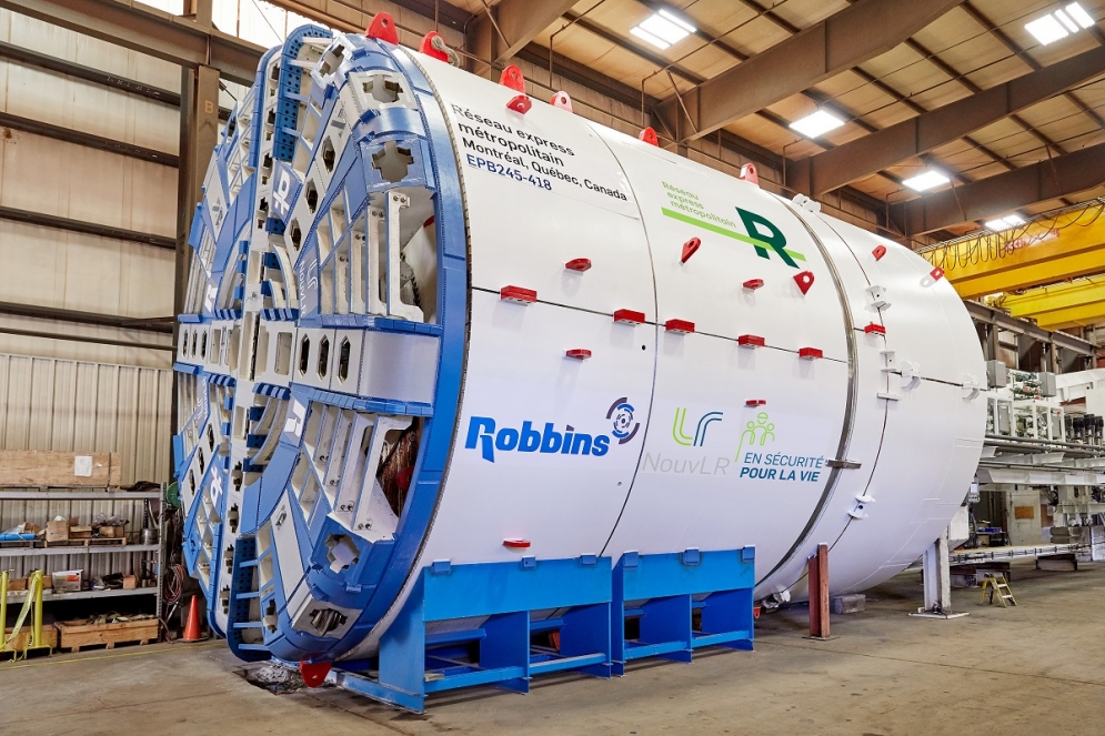 Test d'acceptation du tunnelier dans l'usine Robbins (Ohio, États-Unis) - Septembre 2019