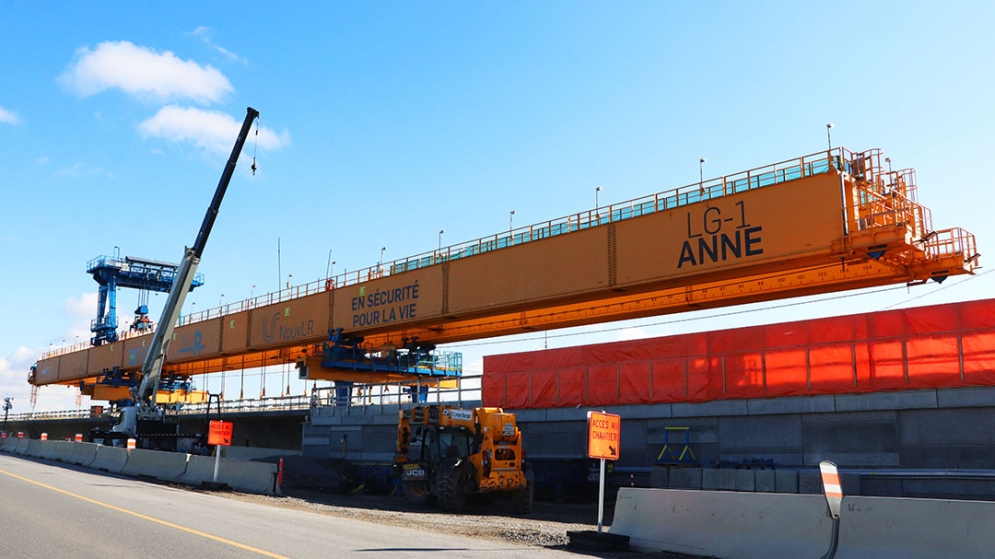 Anne launch beam at the Anse-à-l'Orme terminal station - November 2021
