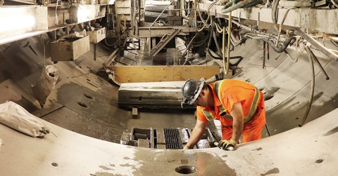 Alice, the tunnel boring machine, has completed its run to the airport