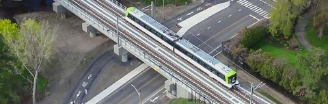 Dynamic Testing News Banner on the North Shore of Montreal REM