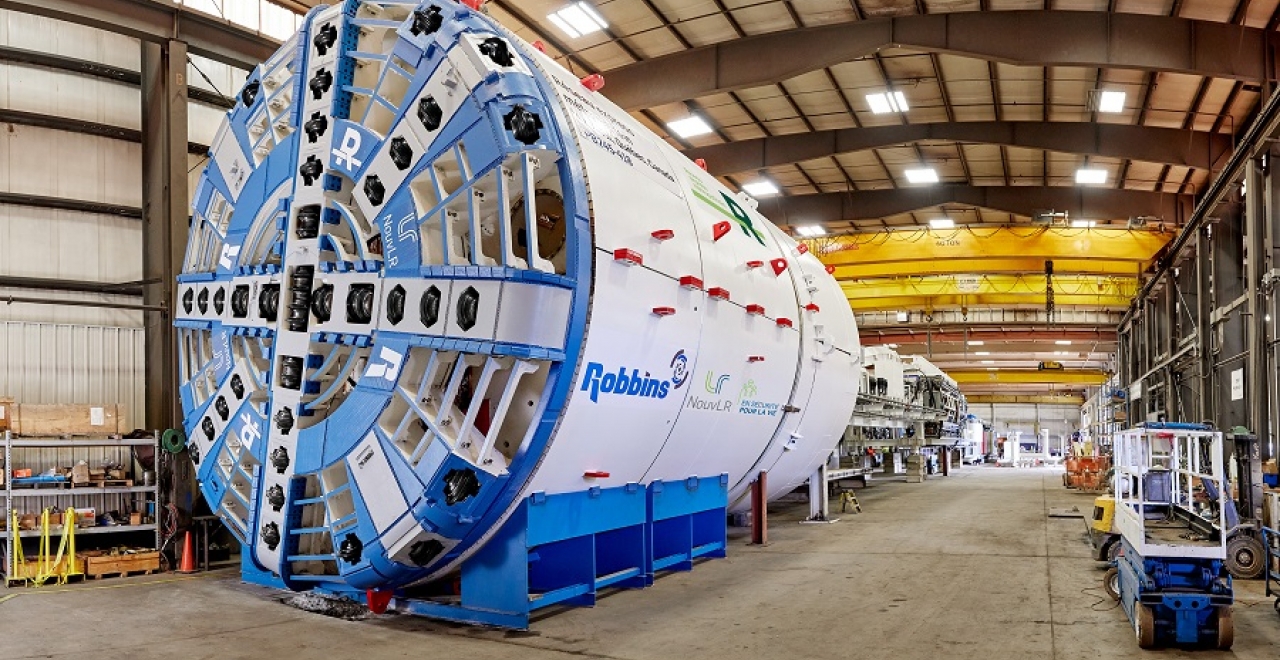 Assemblage et test du tunnelier dans son usine d'origine en Ohio, États-Unis (septembre 2019)