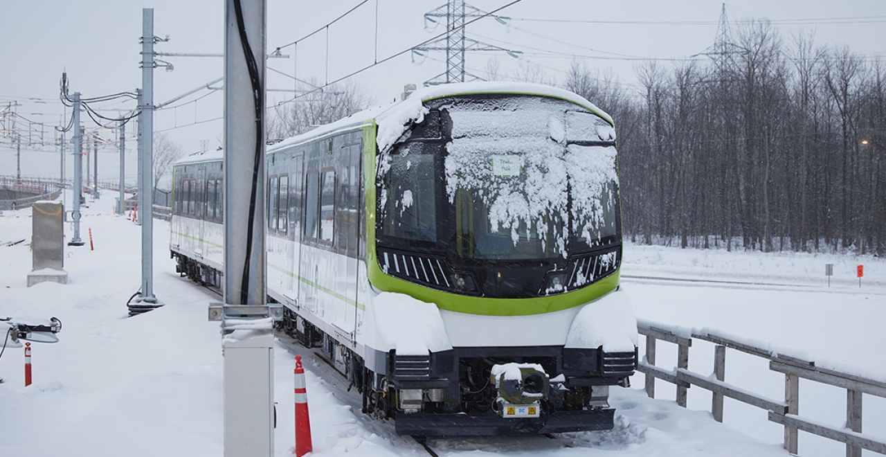 Tests dynamiques sur la Rive-Sud de Montréal en janvier 2021 © Alstom / C. Fleury