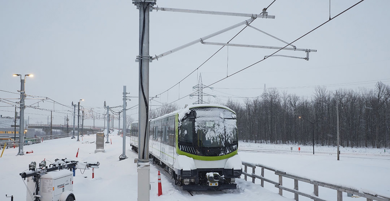 Tests dynamiques sur la Rive-Sud de Montréal en janvier 2021 © Alstom / C. Fleury