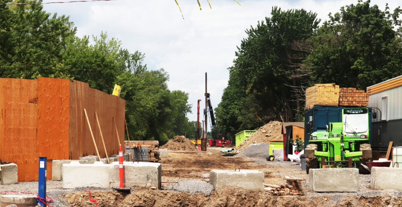 Travaux linéaires dans l'emprise du REM (été 2021)