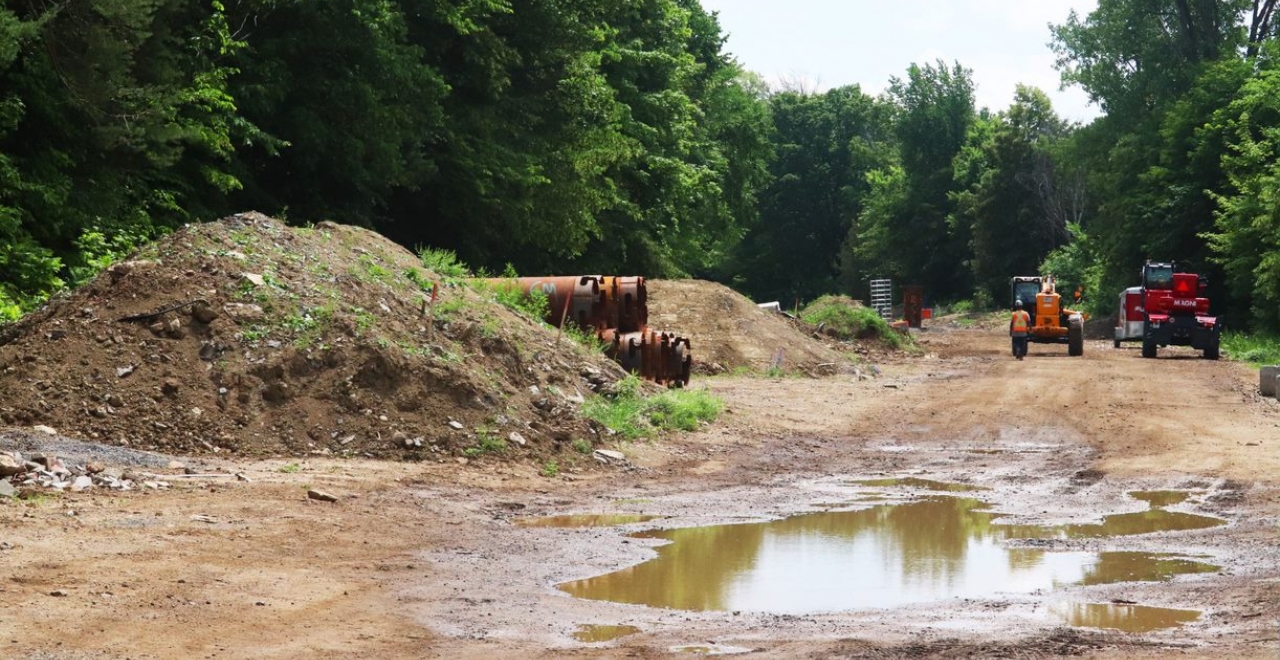 Travaux linéaires dans l'emprise du REM (été 2021)