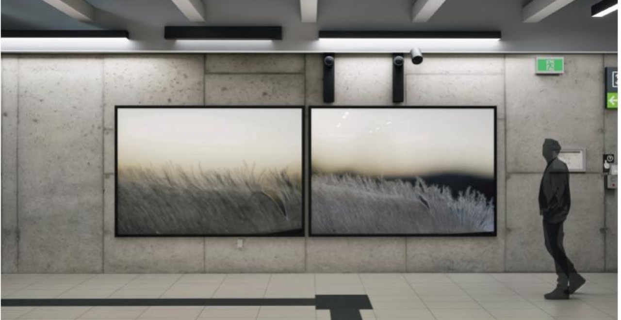 Series of nine photographs entitled La légèreté des horizons.