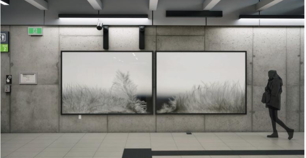 Series of nine photographs entitled La légèreté des horizons.