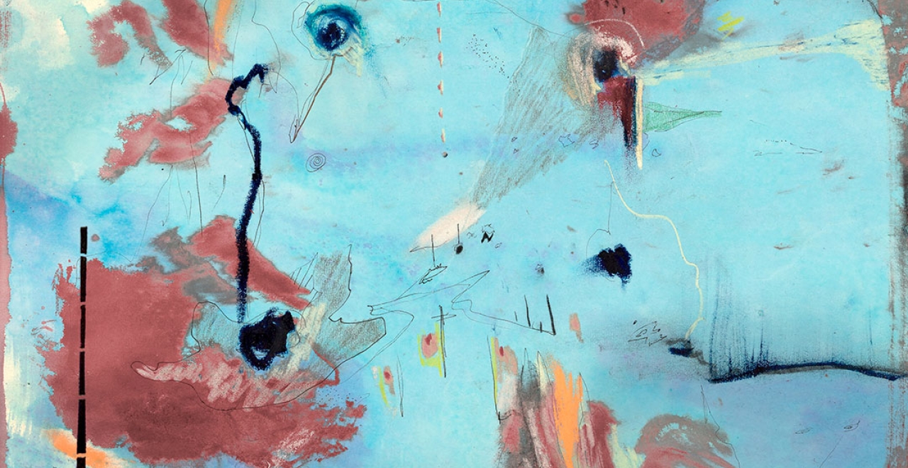 Le Mont habité, a work composed of five mosaic panels, by Manuel Mathieu.